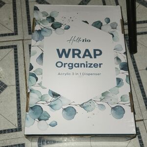 White and Blue Storage Organizer with Minimalist Design